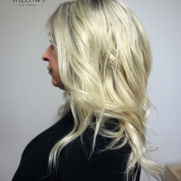 Platinum Blonde Human Hair Wig - Picture 4 of 11